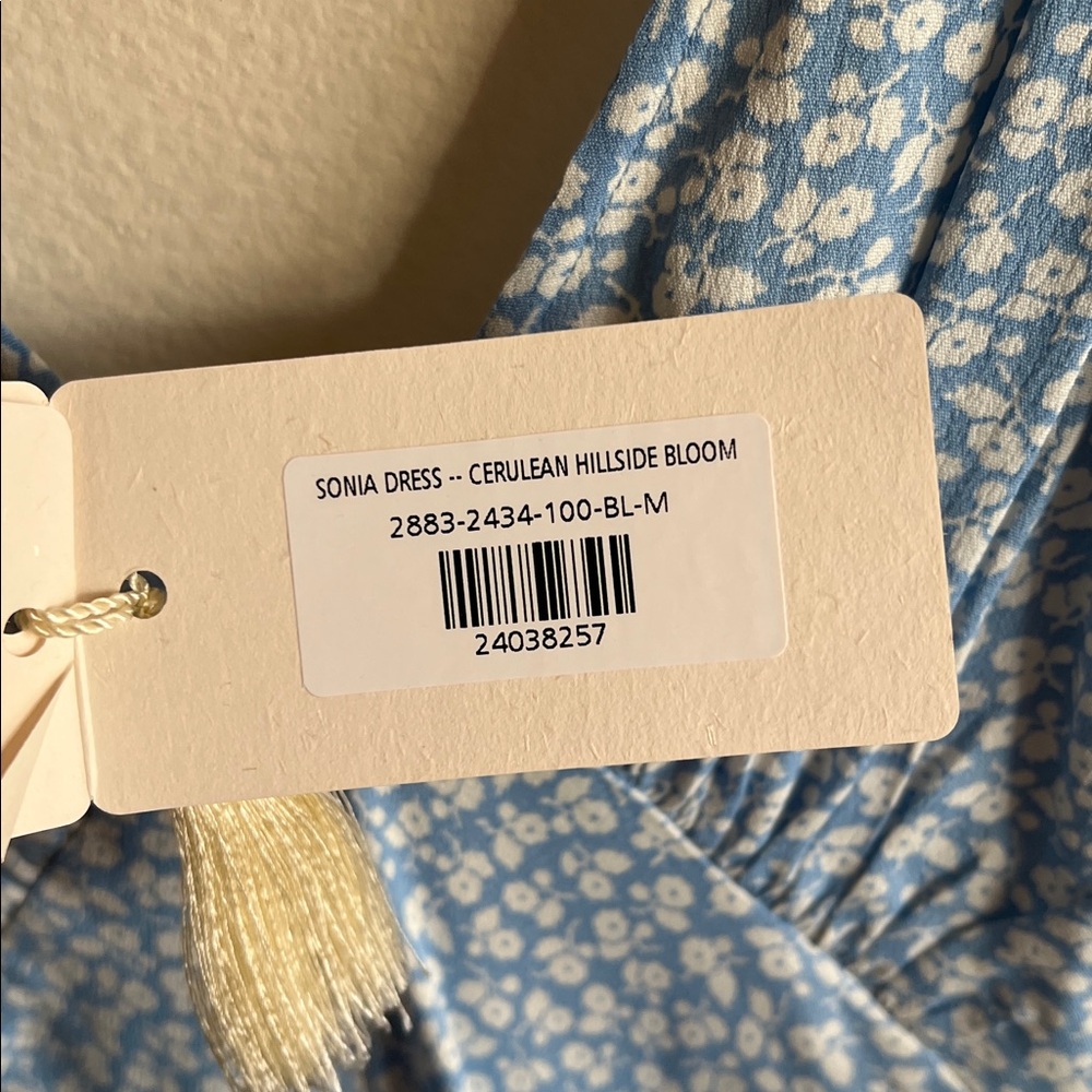 NWT Doen Sonia Dress Cerulean Hillside Bloom - Picture 9 of 9